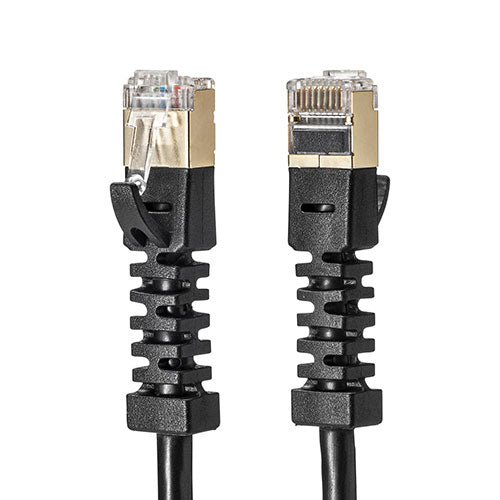 【5個セット】 サンワサプライ 4方向固定CAT6A STP LANケーブル KB-T6ASYL-005BKX5