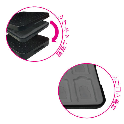 【5個セット】 アンサー Switch用 ラクラク開閉 マグネットカードケース レッド ANS-SW104RDX5