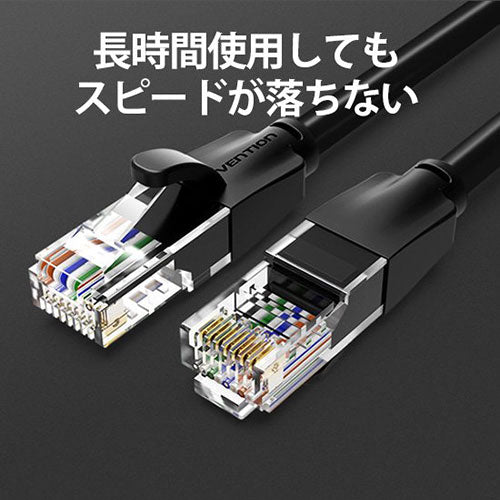 【20個セット】 VENTION Cat.6 UTP LANケーブル 1.5m Black IB-4816X20
