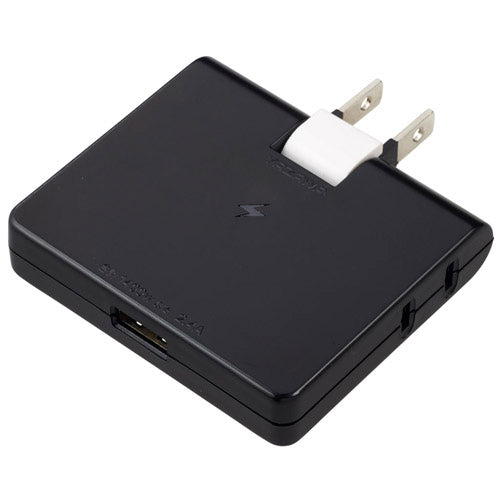 5個セット YAZAWA 雷ガード付コーナータップ2AC+1USB2.4Aブラック H6CK3001UBKX5