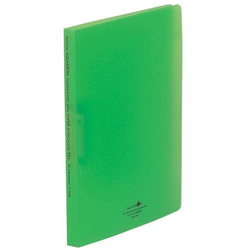 LIHIT LAB. スーパーパンチレスファイルA4S 黄緑 F-5030-6-YG