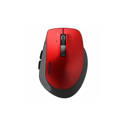 BUFFALO バッファロー BSMBB500SRD PremiumFitマウス Bluetooth3.0/BlueLED光学式/静音/5ボタン/横スクロール/Sサイズ レッド