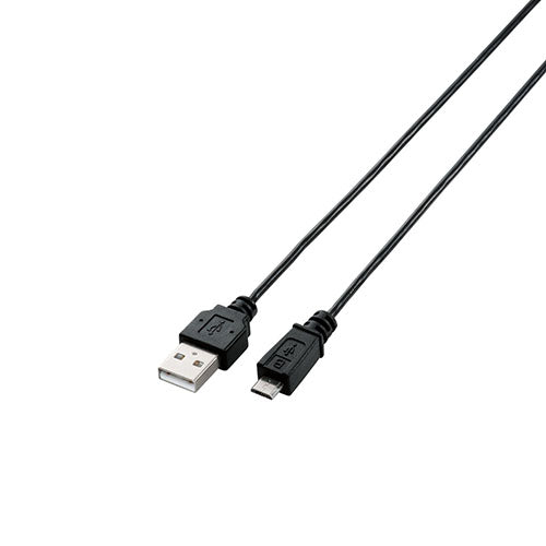 エレコム USB2.0ケーブル/A-microBタイプ/スリム/0.5m/ブラック U2C-AMBX05BK