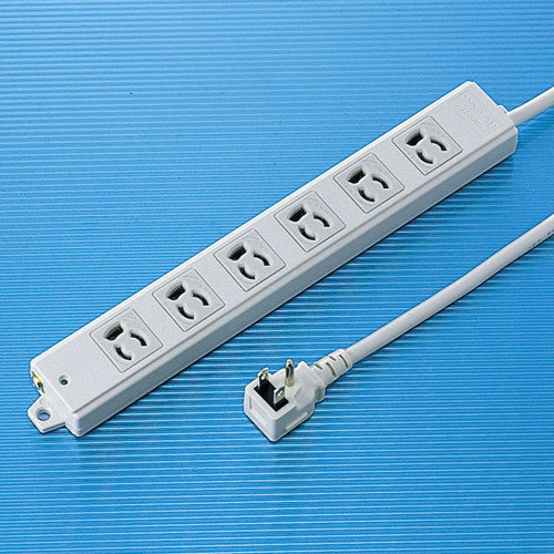 サンワサプライ 工事物件タップ(6個口・1m) TAP-K6L-1