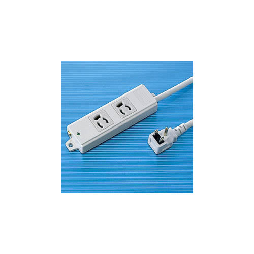 サンワサプライ 工事物件タップ(2個口・1m) TAP-KE2L-1
