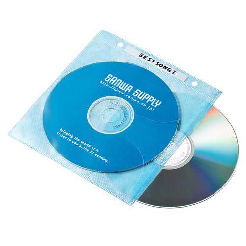 サンワサプライ DVD・CD不織布ケース(リング穴付・5色ミックス) FCD-FR100MXN