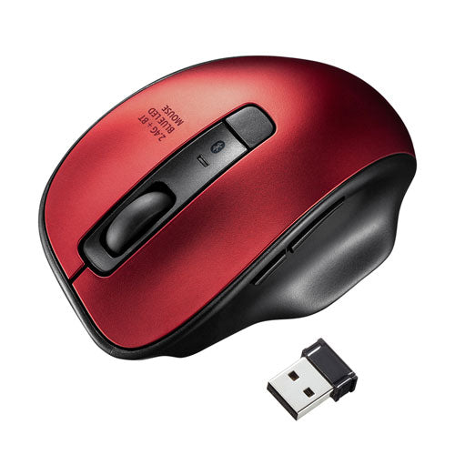 サンワサプライ ワイヤレスブルーLEDコンボマウス MA-WBTBL135R