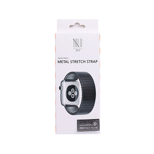 TF7 メタルストレッチバンド for Apple Watch 49/45/44/42mm Sサイズ ブラック TF21BK44S