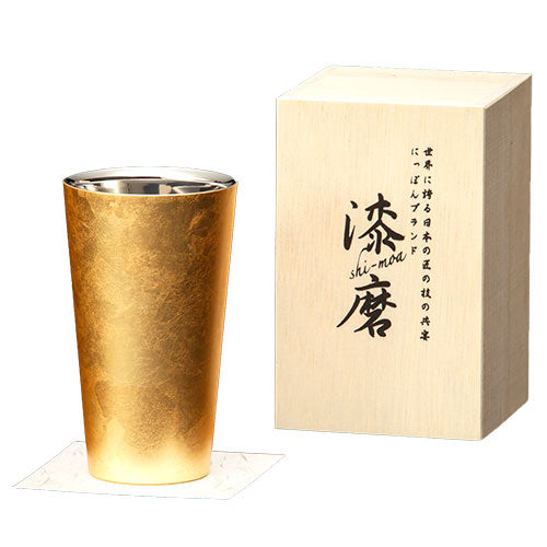 ウチキ 漆磨 漆塗りカップ 箔衣(はくごろも) ストレートカップ (二重構造) SCW-L801