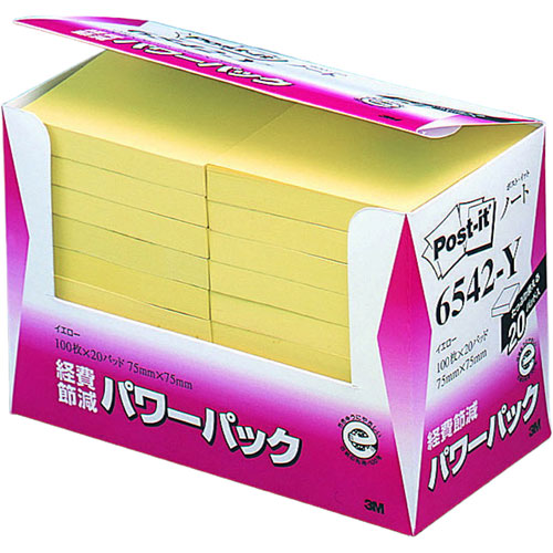 3M Post-it ポストイット 再生紙パワーパック ノート 3M-6542-Y