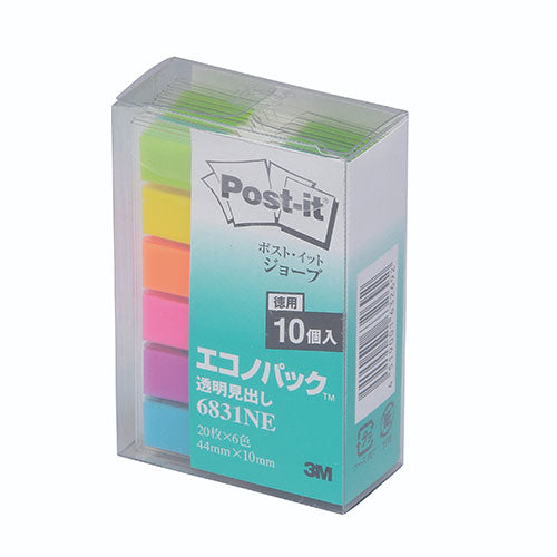 3M Post-it ポストイット ジョーブ エコノパック 透明見出し 3M-6831NE