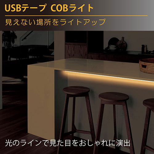 日本トラストテクノロジー JTT USBテープ COBライト 50cm ホワイト COBTP05M-WH