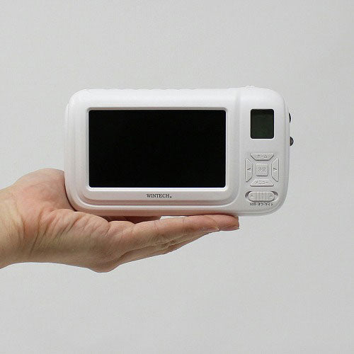 WNTECH AM/FM搭載(手回し充電対応)ポータブルワンセグテレビ TVR-L38R