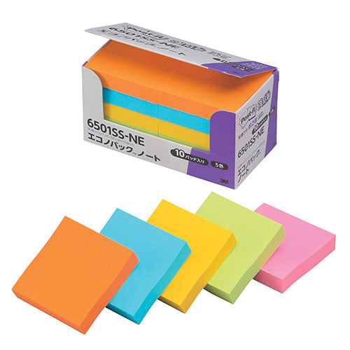 3M Post-it ポストイット 強粘着エコノパック ノート 3M-6501SS-NE