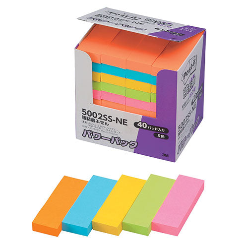 3M Post-it ポストイット 強粘着付箋 パワーパック 5色込 3M-5002SS-NE