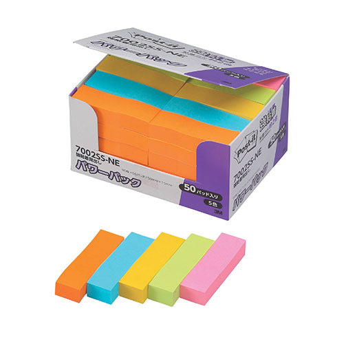 3M Post-it ポストイット 強粘着見出し パワーパック 5色込 3M-7002SS-NE