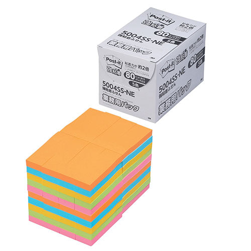 3M Post-it ポストイット 強粘着ふせん 業務用パック 5色混色 3M-5004SS-NE