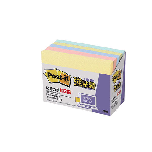 3M Post-it ポストイット 強粘着ノート パステルカラー 5個パック 4色 3M-657-5SSAP