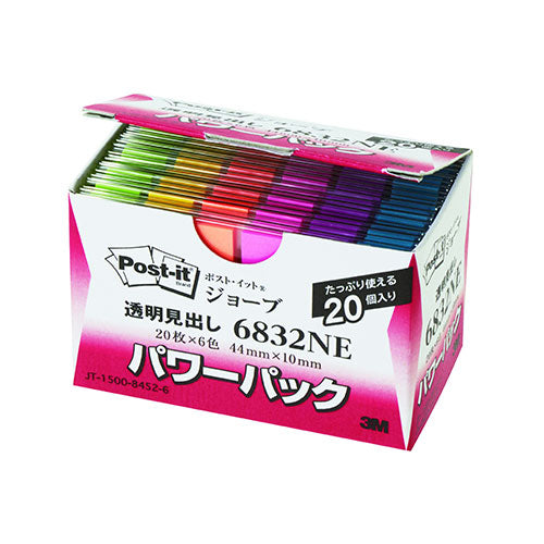 3M Post-it ポストイット ジョーブ パワーパック 透明見出し 3M-6832NE