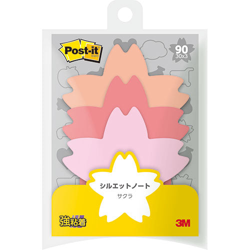 3M Post-it ポストイット シルエットノート 強粘着 サクラ 3M-SSS-CHR