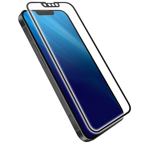 エレコム iPhone 13 mini ガラスフィルム フレーム付き ブルーライトカット PM-A21AFLGFBL