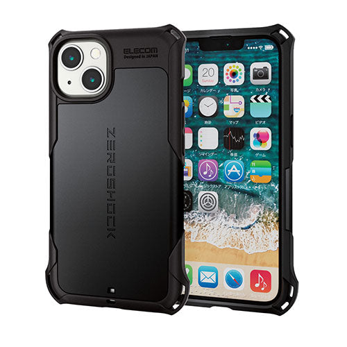 エレコム iPhone 13 ZEROSHOCK PM-A21BZEROBK