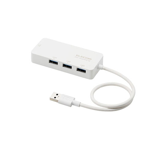 エレコム USB-A 1Gbps有線LANアダプター(USBハブ付き)(白) EDC-GUA3H2-W