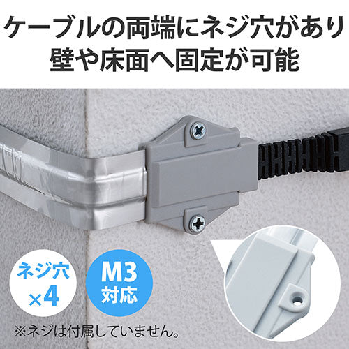エレコム CAT6A準拠すき間用LANケーブル(屋外対応版) LD-VAPF6A/SV04