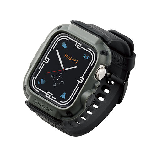 エレコム Apple Watch45mm用NESTOUT WALK バンパーバンド一体型 AW-21ABBNESTKH