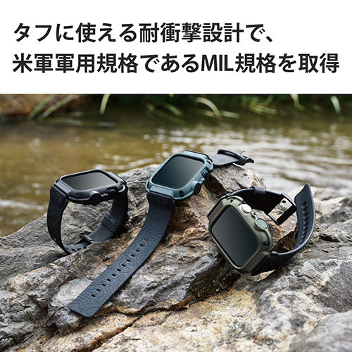 エレコム Apple Watch45mm用NESTOUT WALK バンパーバンド一体型 AW-21ABBNESTKH