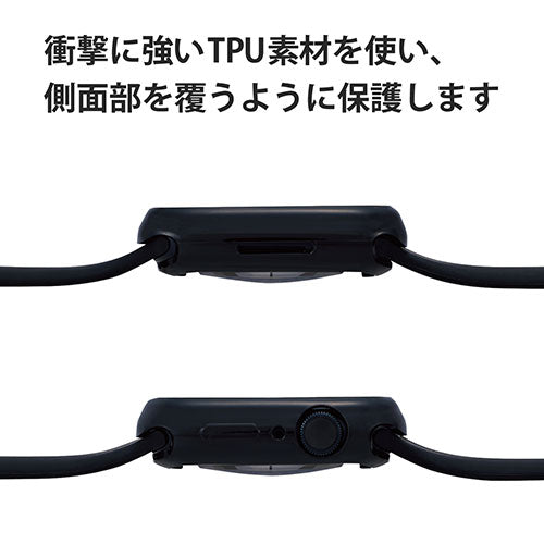 エレコム Apple Watch45mm用ソフトバンパー AW-21ABPUBK