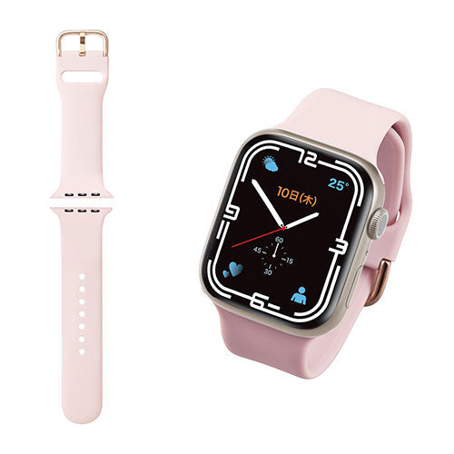エレコム Apple Watch用シリコンバンド ニュアンスカラー(45/44/42mm) AW-45BDSCGPN