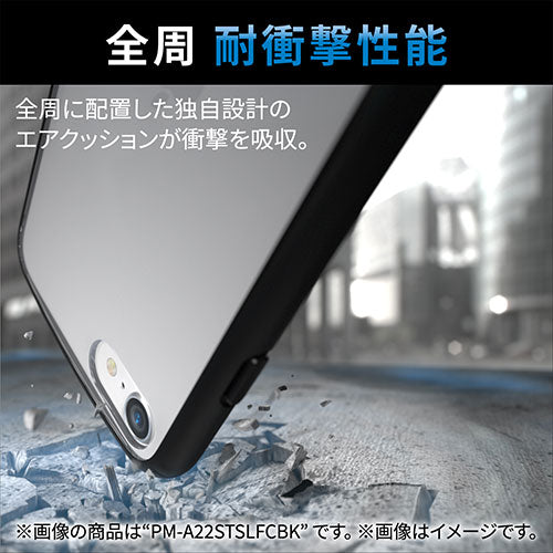 エレコム iPhone SE 第3世代 ハイブリッドケース TOUGH SLIM LITE フレームカラー ブラック PM-A22STSLFCBK