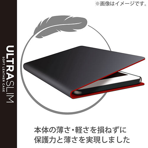エレコム Galaxy S22 ソフトレザーケース 薄型 磁石付き PM-G221PLFUBK