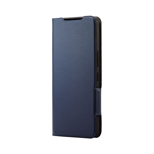 エレコム AQUOS R7(SH-52C)/レザーケース/手帳型/UltraSlim/薄型/磁石付き/ネイビー PM-S222PLFUNV