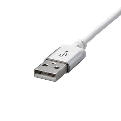 エレコム USB-A to USB Type-Cケーブル/LEDライト付き/タッチセンサー/1.2m/ホワイト MPA-ACT12WH