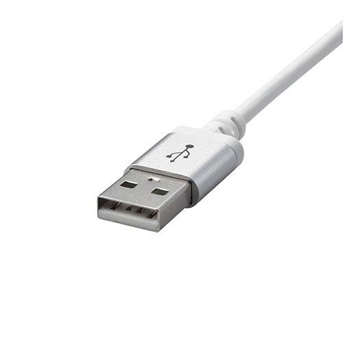 エレコム USB-A to Lightningケーブル/LEDライト付き/タッチセンサー/1.2m/ホワイト MPA-UALT12WH