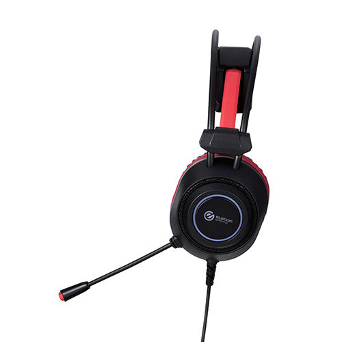 エレコム ゲーミングヘッドセット/RGB LED搭載/両耳オーバーヘッド/50mmドライバ/USB-A/2.0m/ブラック HS-G52PBK