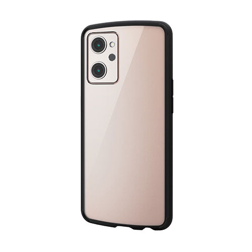 エレコム OPPO Reno7 A(OPG04)/ハイブリッドケース/TOUGH SLIM LITE/フレームカラー/背面クリア/ブラック PM-O221TSLFCBK