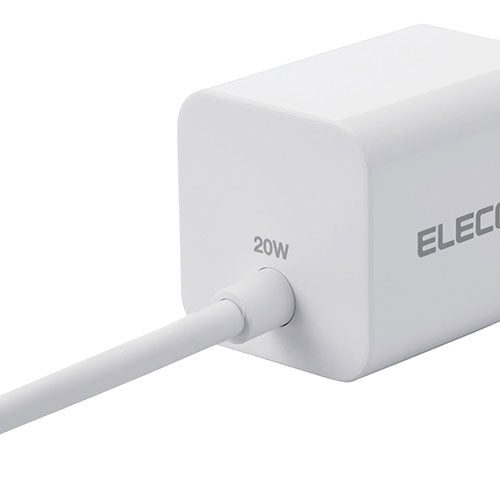 エレコム USB Power Delivery 20W AC充電器(Lightningケーブル一体型) MPA-ACLP05WH
