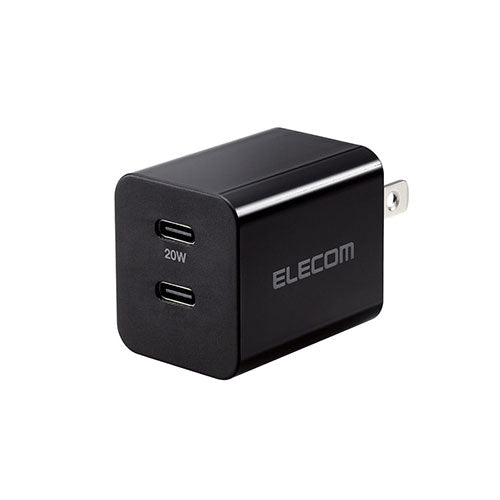 エレコム USB Power Delivery 20W AC充電器(C×2) MPA-ACCP35BK