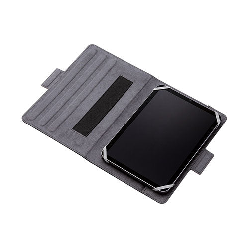 エレコム タブレット汎用/手帳型ケース/ソフトレザー/360度/3アングル/ハンドベルト/ペンホルダー/7.0～8.4inch/ブラック TB-08360NBK