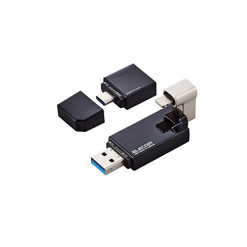 エレコム Lightningコネクタ搭載USB3.2 Gen1メモリ MF-LGU3B256GBK