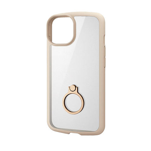 エレコム iPhone 14 TOUGH SLIM LITE フレームカラー リング付 PM-A22ATSLFCRIV