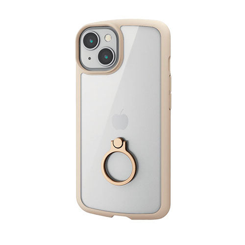 エレコム iPhone 14 TOUGH SLIM LITE フレームカラー リング付 PM-A22ATSLFCRIV