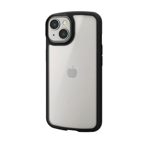 エレコム iPhone 14 TOUGH SLIM LITE フレームカラー シルキークリア PM-A22ATSLFCSBK