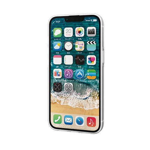 エレコム iPhone 14 ソフトケース 薄型 シルキークリア PM-A22AUCUMCR