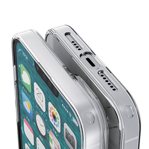 エレコム iPhone 14 Plus ハイブリッドケース フォルティモ PM-A22BHVCK2CR