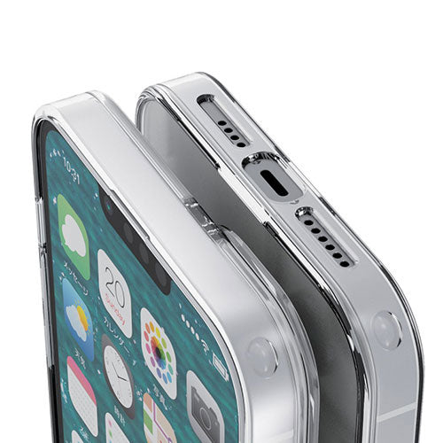 エレコム iPhone 14 Plus ハイブリッドケース リング付 PM-A22BHVCKRSV