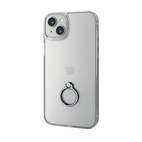 エレコム iPhone 14 Plus ハイブリッドケース リング付 PM-A22BHVCKRSV
